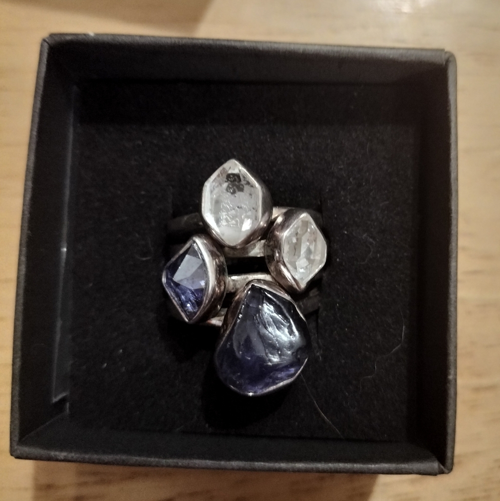 Lilly Barrack Gemstone Ring 925 sterling sz 8